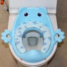 Asiento de entrenamiento para ir al baño para niños con un adorable diseño de animales, cojín suave, asiento de entrenamiento para bebés, disponible en varios colores. - Multicolor - Ver 7