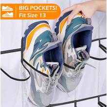 40pcs Multipurpose Hanging Storage Bags For Shoes, Accessories, And Small Items - Over-The-Door Mesh Organizer Pockets, Space-Saving Closet Solution, Durable Breathable Mesh, Transparent Design, Easy Access, Ideal For Bathroom, Bedroom, Entryway, Dorm, And Laundry Areas, Keeps Belts, Scarves, Socks, And Garments Neatly Within Reach While Preserving Airflow And Visibility - View 8