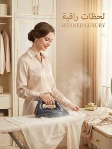 SOKANY 2200W High Power Steam Iron, Fast Heating, Multi-Temperature Control, Large Water Tank, Spray Button And LED Display, Ceramic Soleplate, Suitable For Home And Business Use - EU E Type Plug(220-240V) - View 2