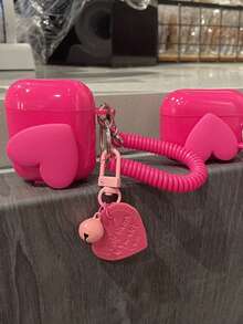 3D 心形风扇耳机保护套，兼容 ，单只耳机保护套，新款无线耳机保护套，兼容 3/Pro/Pro2，男女朋友礼物 - 粉色 - 查看 8