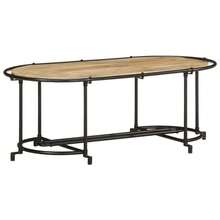 Coffee Table 110x55x40 Cm Solid Wood Rough Mango - Brown - View 2