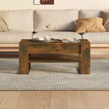 Coffee Table Smoked Oak 102x55x45 Cm Engineered Wood - Brown - View 5