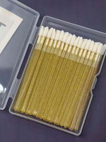 Soft Velvet-Covered Lip Brush Box Set, Disposable Solid Crystal Handle, Portable, Multi-Functional Lip Brush, Makeup Detail Brush. - Multicolor - View 7