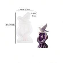 Dove Shaped Silicone Candle Mold, DIY Fragrance Stone Silicone Grinding Tool For Valentine's Day - Pigeon - View 3