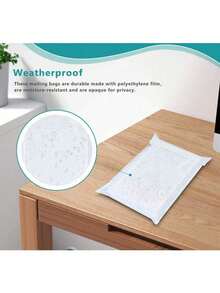 100/10 túi quà dày dặn, chống thấm nước, màu trơn, kiểu dáng tối giản, đa năng, phù hợp cho trường học, văn phòng, tựu trường, gửi thư, quà sinh nhật cho nam giới, hộp quà Valentine, quà tặng nam, túi quà số lượng lớn, túi quà màu xanh dương, ngày lễ tình nhân, Giáng sinh - trắng - Xem 7