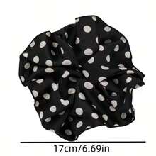 French Minimalist Striped Double-Sided Scrunchie, Extra Large Double-Layer Chiffon Elastic Hair Tie, Suitable For Women's Daily Ponytail - Multicolor - View 6