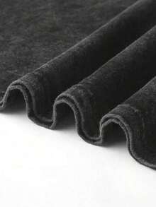 Anime Wings Of Freedom Washed Graphic Tee Unisex Loose Casual Street Style Top - Black - View 3