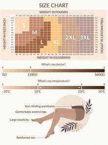 1 Pc Women's Black Pantyhose With Letter Print – Sheer Tights, Lightweight For Summer Daily Wear - Black - View 6