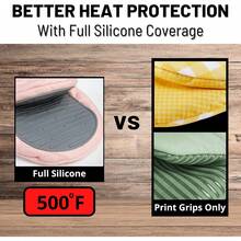 Guantes de horno resistentes al calor - (verde) Mini guantes de horno, de silicona resistentes al calor, de cocina para cocinar, juegos de guantes de horno de silicona y soportes para ollas - Rosa - Ver 4