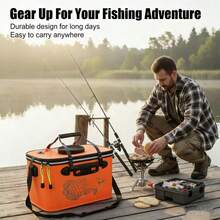 Foldable EVA Outdoor Fishing Bucket, Waterproof Durable Fishing Bucket, Fishing Box, Live Fish Box, Fishing Tackle Accessories - Multicolor - View 6