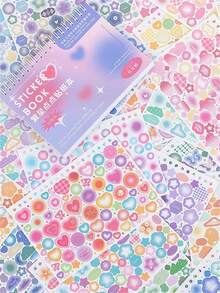 Star Pattern Basic Cartoon Pattern Scrapbooking Stickers, 50 Sheets/Booklet, School Supplies Scrapbook Supplies Stationery Funny Stickers - Twinkling Stars - View 1