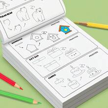 Libro de dibujo de talla grande de 200 pasos | Una guía para entusiastas de la pintura para dibujar cualquier cosa, guía de dibujo, regalos de cumpleaños, Navidad, Pascua, aprendizaje creativo, papel, guía paso a paso - Multicolor - Ver 4