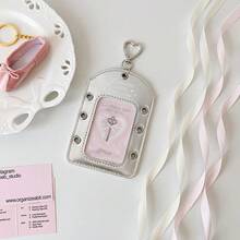 Ballerina Style DIY Ribbon Card Holder, Student Silver Shiny 3-Inch Idol Card Pouch, Backpack Accessory - Ribbon Card Holder - View 13