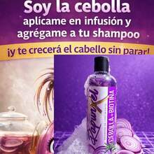 Shampoo Cólageno y Biotina, Rapunzel CEBOLLA ➕ BIOTINA Contiene vitaminas E, B3, pantenol y biotina. Diseñado como un tratamiento de crecimiento saludable para el cabello. - Champú - Ver 2