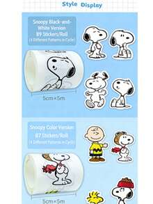 SNOOPY 1pc The 2026 New Popular Shaped Roll Up Sticker, With Cute And Attractive Appearance, Can Be Easily Filled! The Alien Design Is Extremely Innovative, With Fresh And Healing Patterns, Easy To Paste, And Versatile In Use. - Multicolor - View 6