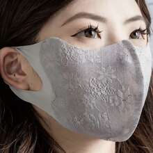 4pcs Lace Ear Hook Face Mask, Halloween & Christmas Costume Mask, New Year Gift, Thin Lace Mask, Outdoor Dust-Proof Sunscreen Mask, Summer Mask - Multicolor - View 9