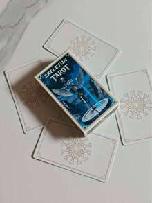 1盒骷髅塔罗牌，桌游，派对游戏，角色扮演游戏，派对用品 - 藍色 - 查看 2