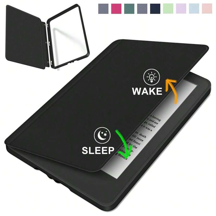 适用于 Kindle 第十代（2019 年发布，型号 J9G29R）6 英寸电子阅读器保护套，磁吸式亚克力分体保护壳，自动唤醒/睡眠功能，360° 旋转，可拆卸 - 彩色 - 查看 1