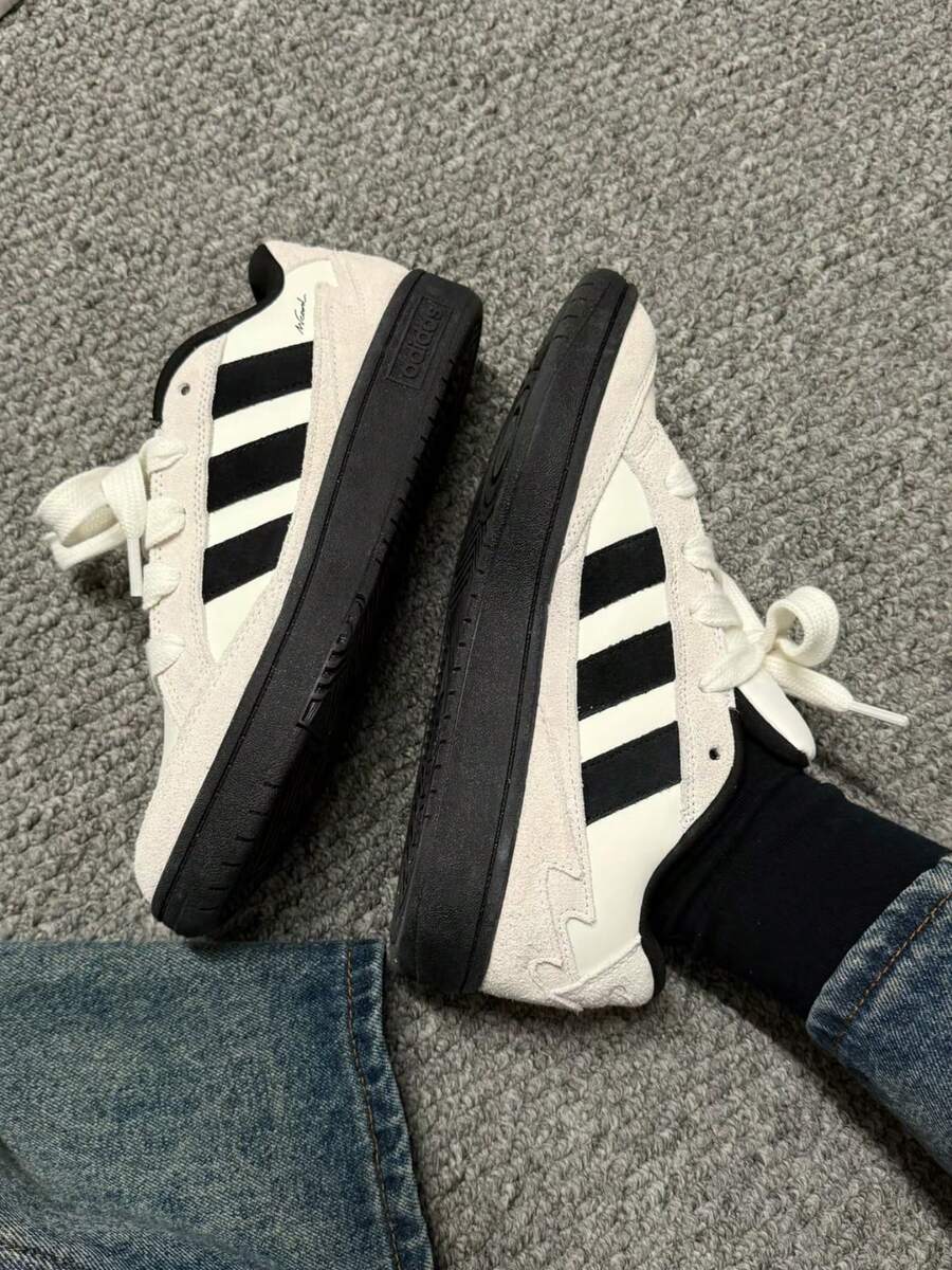 adidas WCARD ADV 百搭休閒 輕鬆舒適 板鞋 男女同款 白灰黑 - 白灰黑 - 查看 1