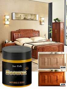 Beeswax Furniture Polishing Compound, Wooden Floor Polishing And Lighting Care Wax, Wooden Furniture Cleaning And Cleaning Wax. Beeswax-Based Wood Polishing Compound, Furniture Restoration Polish, Cleaner And Conditioner (New Or Old Version Randomly). Suitable For Various Wooden Furniture. The Beeswax Furniture Polish Contains Bentonite. - 固體 - 查看 8