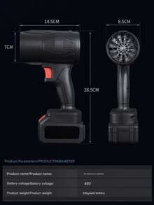 Mini High-Power Cordless Blower - Wireless Hair Dryer With Battery And Fast Charger, Lightweight For Yard/Lawn Cleaning And Car Drying - Multicolor - View 7