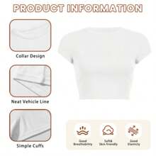 BTS V Photo Collage Crop Top_ Taehyung Lyric Back Print Shirt - 白色 - 查看 5
