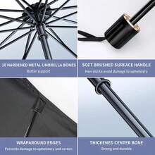 Car Windshield Sunshade, Foldable Windshield Sun Umbrella, Windshield Cooling Umbrella For Daily, Sun Visor, Sunshade Cover, Durable Sun Shade, Sunshade For Car Outside, UV Protective Sunshade - A - Xem 7