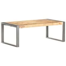 Coffee Table 110x60x40 Cm Rough Mango Wood - Grey - View 7