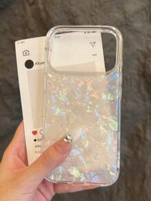 1pc Luxury Shell Pattern Laser Phone Case For IPhone12 13 14 15 16 17 Pro Max Plus IMD Shockproof Bumper Cases Cover - Color - View 4