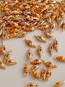 10/50/100/500pcs Mini Handmade DIY Alloy Imitation Bread, Microphone, Ice Cream Jewelry Accessories, Cartoon Creative Necklace, Bracelet, Earring Making Series Pendant - Multicolor - View 15