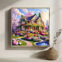 5D Diamond Painting Kit, Round Diamond Mosaic Puzzle, Full Diamond, Comes With Complete Tool Set, Landscape Theme Art Wall Decor, Suitable For Bedroom, Office, Living Room, Frameless - round diamond - View 3