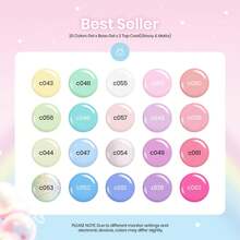 Beetles Spring Gel Polish Set - Fingertip Palette, 32 Colors Valentines Polish Set With Base Top Coat - 20 Colors Dreamy Town - View 2