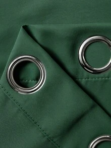 1件装经典款遮光隔断帘 - 隔音隐私帘，顶部带金属环 - 高精度平纹涤纶面料，适用于卧室、露台门 - 四季通用无绳田园风窗帘，卧室和客厅适用 - 墨綠色 - 查看 7