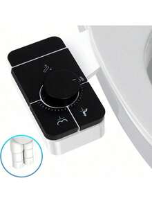 Ultra-Thin Self-Cleaning Cold Water Spray Bidet Toilet Attachment, With Dual Nozzle Design For Female & Rear Cleansing, Best Christmas Gift, White/Silver - A - View 12