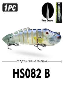 PRO BEROS 1pc Fishing Lures For Bass 13.0/16.69cm Trout Topwater Multi Jointed Swimbaits Slow Sinking Bionic Swimming Lures Bass Freshwater Saltwater Bass Lifelike Fishing Lures Kit - Multicolor - View 24