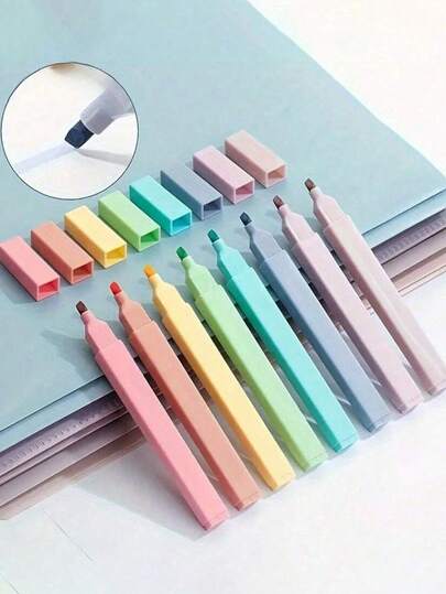 6pcs Fluorescent Highlighter Pens, Markers, Soft Tip Diary Pens, Creative Drawing Pens, Cute Outline Planning Pens, Suitable For DIY Scrapbooking And Back To School Season. Smudge-Proof And Bleed-Proof, Also Suitable For Bible Study And Journaling, Suitable For Students 14 Years Old And Above, Perfect Back To School Supplies And Gifts.