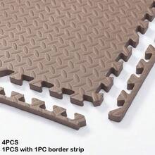[Freshly Produced, Please Ventilate To Remove Odor Before Use]4/8/12Pcs Leaf Pattern Patchwork Crawling Mat 30x30x1cm Size, Multiple Color Combinations With Fresh Aesthetics! Leaf Pattern Non-Slip Texture + 1cm Thick Cushioning, Baby Crawling And Playing Anti-Collision, Can Be Freely Assembled To Fit Different Spaces, Essential For Home Baby Activity Area, And Practical, Better After Ventilation - 30*30 Crawling Mat - View 22