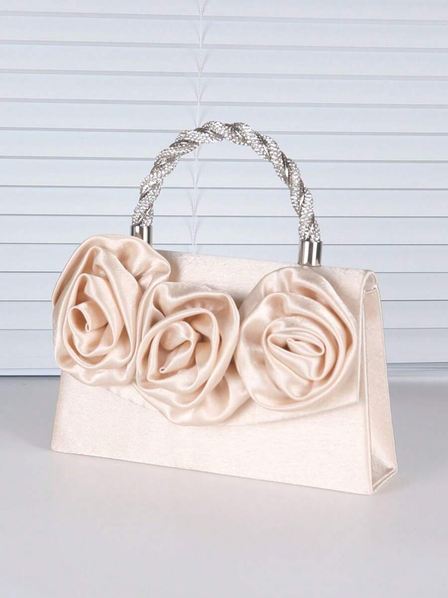 2025 New Fashionable Minimalist Lady's Clutch Bag, Chain Strap Evening Bag, Lightweight Luxury Party Handbag For Daily Matching - Apricot - View 1