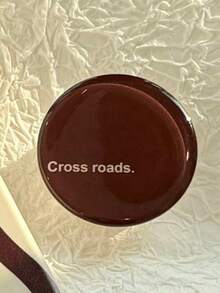 1个复古棕色英文圆形可伸缩折叠慵懒手机支架，兼容苹果手机，简约美学粘性支架 - 彩色 - 查看 4