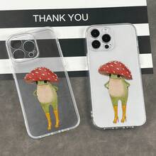 Funda para teléfono - Funda transparente con diseño de una rana roja en forma de hongo y impresión de alta definición.Esta funda protectora es duradera y resistente a los golpes. - transparente - Ver 4