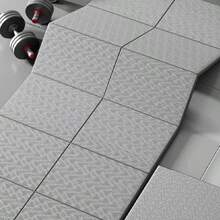 1pc Foldable Fitness Mat, 8mm Thick, Indoor Exercise, Yoga & Pilates Mat, Portable Home Gym Mat, Suitable For Workout, Nap, Office Use - Grey - View 5
