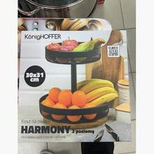 30*31cm Double-Layer Iron Fruit Basket, Large Capacity Storage Basket, Home Tea Table Snack Holder - View 10