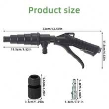 Flushing Gun For Coolant System Air Powered Cooling System Cleaning Flush Gun - Black - View 3