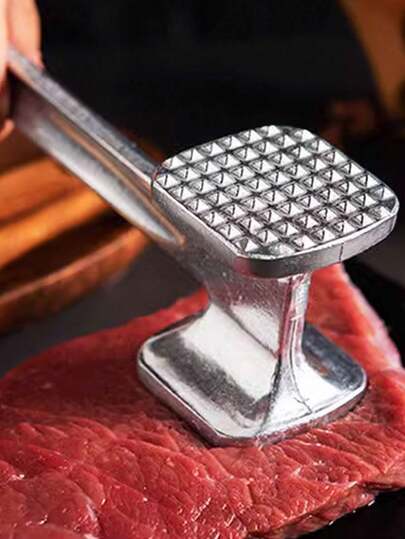 Aluminum Alloy Meat Tenderizer Hammer, Double-Sided Meat Pounder, Large & Small Sizes, Solid Steak Mallet, Kitchen Tool
