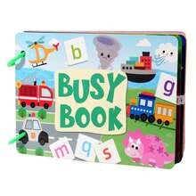 Libros educativos de actividades para niños pequeños, juguete de aprendizaje temprano, juego de rompecabezas y pegado, juguete para bebés y niños hecho de papel - Multicolor - Ver 10