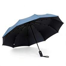 1pc Large Fully Automatic Folding Umbrella For 2-3 People, Sun Protection And Rain, Unisex - Multicolor - View 10
