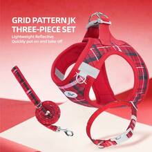 Dog Harness And Leash Set, No Pull Soft Mesh Pet Harness, Reflective Adjustable Puppy Vest For Small Medium Large Dogs, Cats - Multicolor - View 4