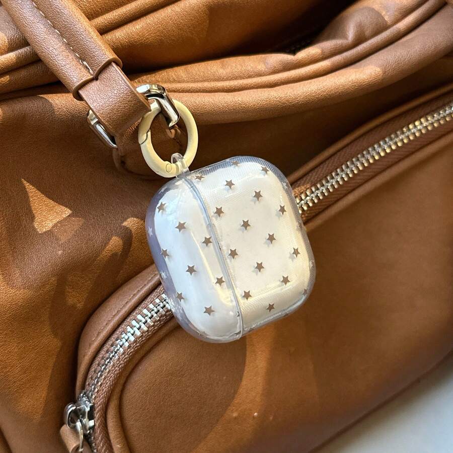Husă transparentă minimalistă pentru căști, cu stea, potrivită pentru AirPods Pro 2, drăguță husă protectoră pentru căști Apple 4 minimaliste 3 nouă generație 1/2 pentru femei