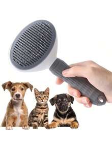 1件装狗刷、猫刷、跳蚤梳、自清洁刷、宠物美容刷、宠物按摩刷、去毛刷、解结刷、自动去毛刷、宠物清洁工具、毛发收集标签、狗刷、猫刷、宠物毛发收集刷、动物配件、宠物用品 - 彩色 - 查看 13