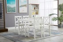 Direct Classic Solid Wooden Dining Table And 4 Chairs Set Kitchen Home - White - View 5